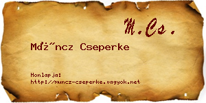 Müncz Cseperke névjegykártya